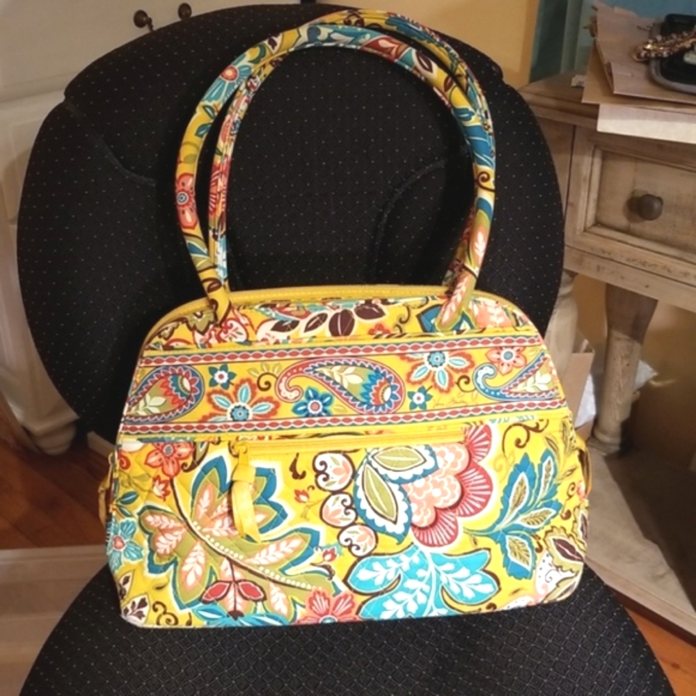 Vera Bradley Provencal Bowler Purse Handbag Tote Retired
